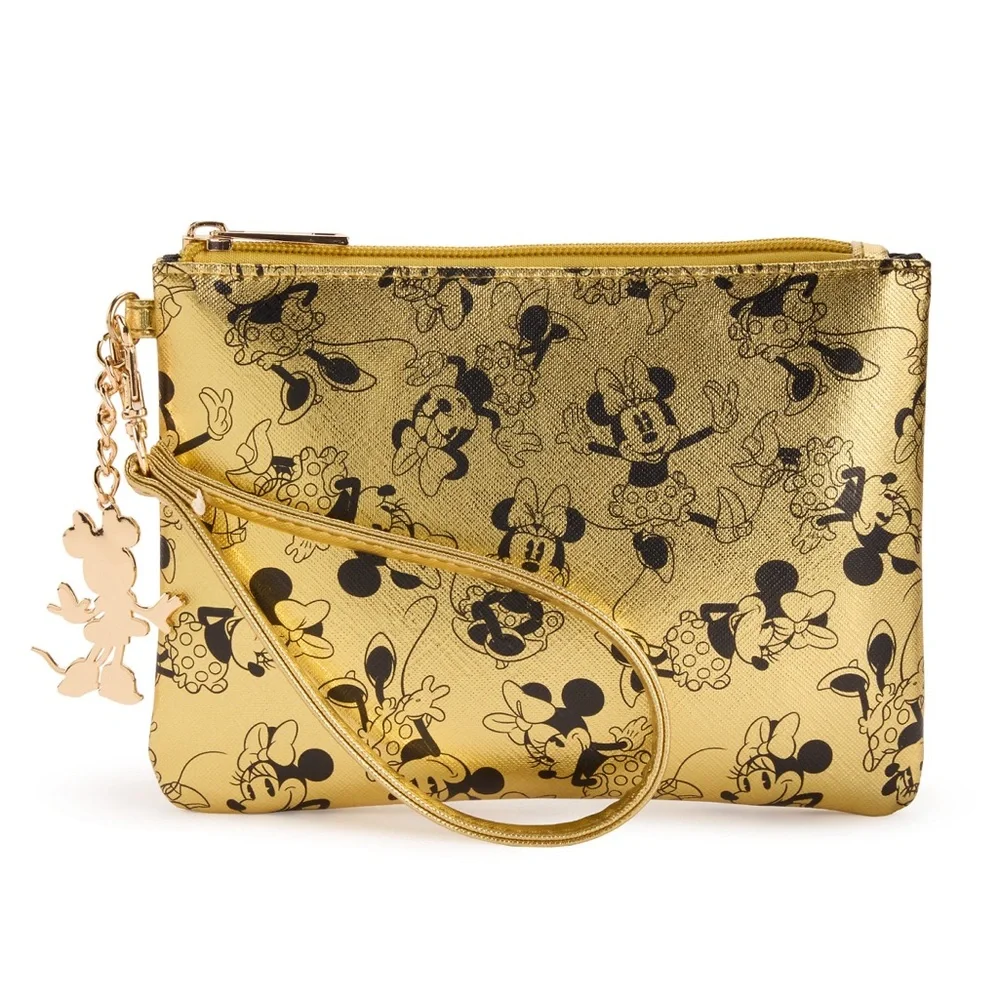 Disney's Minnie Mouse Gold Metallic Wristlet ❤️❤️NWT - Picture 1 of 3